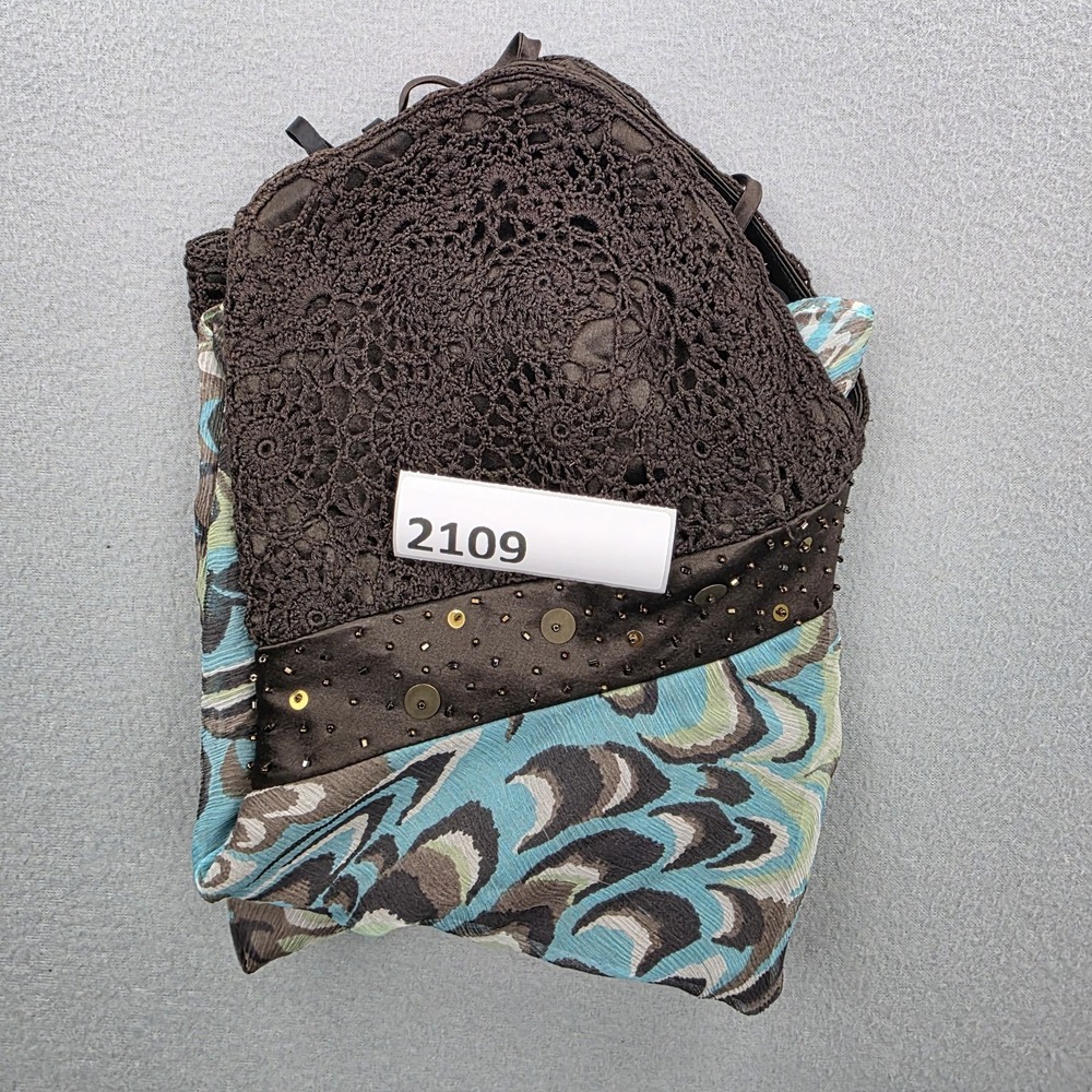 Laundry by Shelli Segal Halter Top Womens Small Crochet Lace 100% Silk VTG Y2K - Picture 11 of 11